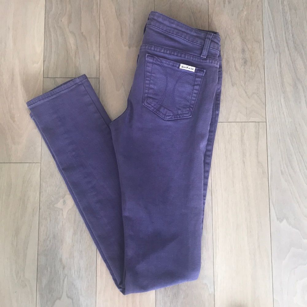 Purple Just USA Skinny Jeans Size: 5 28” Waist
